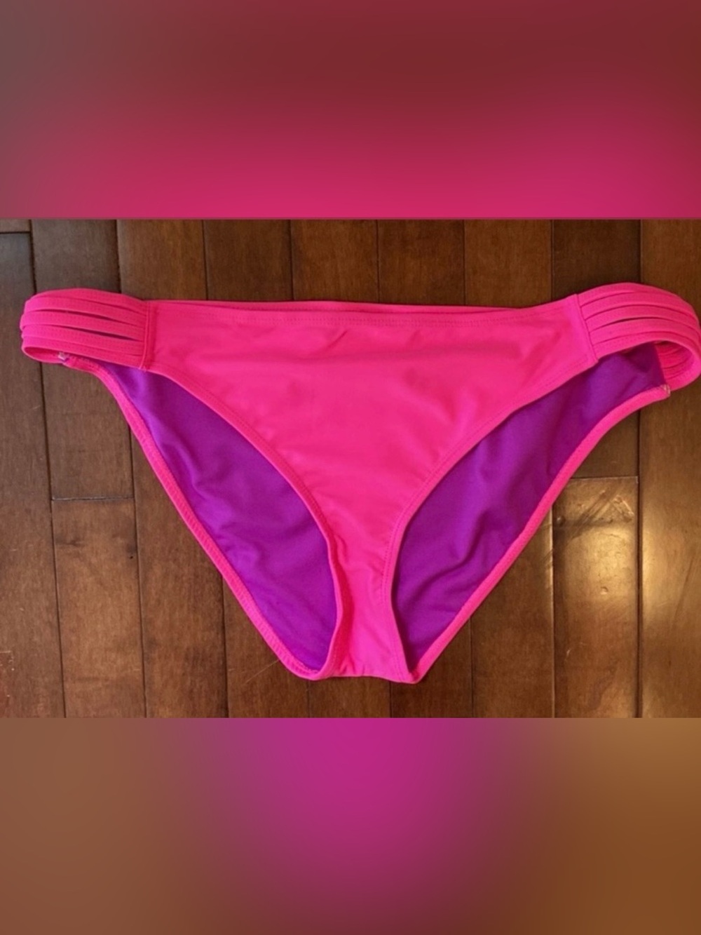 Bongo Hot Pink SZ XL Cheeky Boho Festival Beachwear Strappy Bikini Bottom
